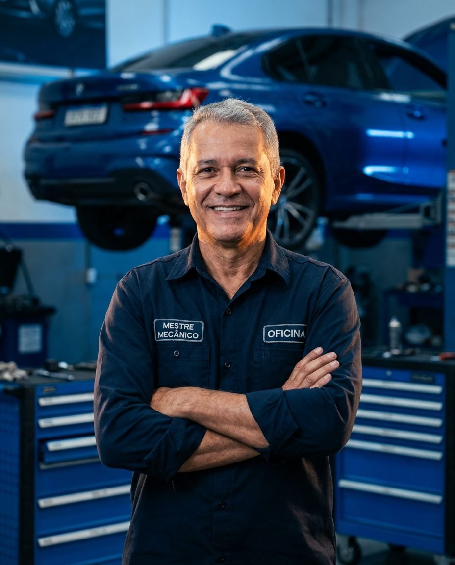 Mestre mecânico da Carbofreio na oficina